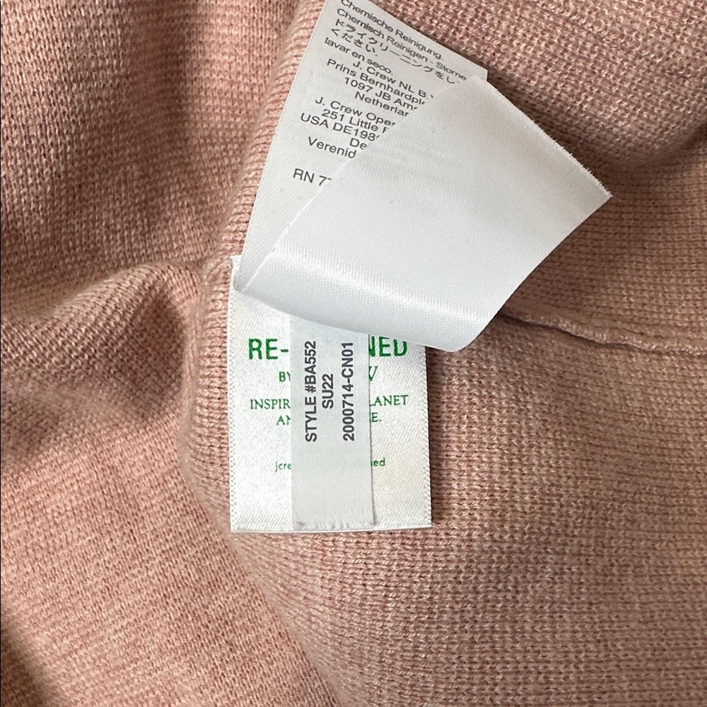 J.Crew Eloise Sweater-Blazer Women’s Size L Blush Pink Merino Wool Blend - Picture 8 of 10